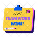 پیش‌نمایش فایل teamwork-wins-14294957 از پک مجموعه استیکرهای مدرسه
