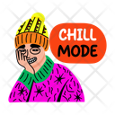 پیش‌نمایش فایل chill-mode-14417853 از پک مجموعه استیکرهای باحال