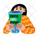 پیش‌نمایش فایل coffee-chill-14417814 از پک مجموعه استیکرهای باحال