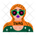 پیش‌نمایش فایل cool-girl-14417844 از پک مجموعه استیکرهای باحال