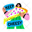 پیش‌نمایش فایل keep-cheesy-14417816 از پک مجموعه استیکرهای باحال
