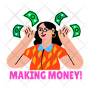 پیش‌نمایش فایل making-money-14417840 از پک مجموعه استیکرهای باحال