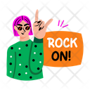 پیش‌نمایش فایل rocking-girl-14417802 از پک مجموعه استیکرهای باحال