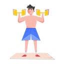 پیش‌نمایش فایل man-doing-dumbbell-exercise-8855258 از پک تناسب اندام