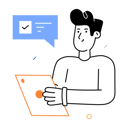 پیش‌نمایش فایل man-checking-message-8855831 از پک تبلیغات