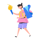 پیش‌نمایش فایل adventurous-girl-with-backpack-and-fire-torch-8856130 از پک افراد