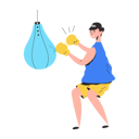 پیش‌نمایش فایل boxer-man-punching-on-punching-ball-8856150 از پک افراد