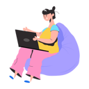 پیش‌نمایش فایل female-employee-doing-freelancer-job-8856166 از پک افراد