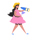 پیش‌نمایش فایل female-tourist-guide-holding-telescope-with-flag-8856136 از پک افراد