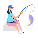 پیش‌نمایش فایل fisherwoman-catching-fish-using-fish-rob-8856164 از پک افراد