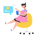 پیش‌نمایش فایل girl-check-payment-message-8856088 از پک افراد