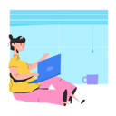 پیش‌نمایش فایل girl-doing-remote-worker-8856178 از پک افراد