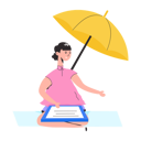 پیش‌نمایش فایل girl-doing-work-at-beach-8856179 از پک افراد