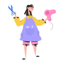 پیش‌نمایش فایل girl-holding-hair-dryer-and-scissor-8856123 از پک افراد