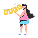 پیش‌نمایش فایل girl-holding-sale-banner-8856092 از پک افراد