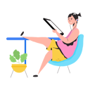 پیش‌نمایش فایل girl-listening-song-on-tablet-8856201 از پک افراد