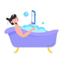 پیش‌نمایش فایل girl-talking-on-mobile-during-bath-8856184 از پک افراد