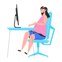 پیش‌نمایش فایل girl-working-on-computer-at-office-8856172 از پک افراد