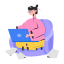 پیش‌نمایش فایل girl-working-on-laptop-at-home-8856196 از پک افراد