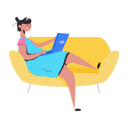 پیش‌نمایش فایل girl-working-on-laptop-at-home-8856198 از پک افراد