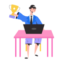 پیش‌نمایش فایل male-employee-win-trophy-8856204 از پک افراد