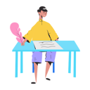 پیش‌نمایش فایل male-scriptwriter-8856126 از پک افراد