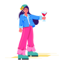 پیش‌نمایش فایل girl-partying-9106144 از پک مد