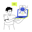 پیش‌نمایش فایل man-talking-with-robot-assistant-9111527 از پک هوش مصنوعی (AI)