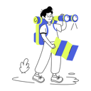 پیش‌نمایش فایل boy-looking-though-binocular-for-direction-9113072 از پک کمپینگ