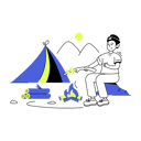 پیش‌نمایش فایل boy-roasting-marshmallows-at-campfire-9113076 از پک کمپینگ