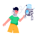 پیش‌نمایش فایل boy-with-robotic-eye-9139578 از پک ربات