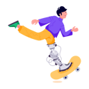 پیش‌نمایش فایل boy-with-robotic-leg-skating-9139572 از پک ربات