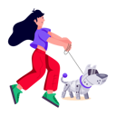 پیش‌نمایش فایل girl-with-robotic-dog-9139588 از پک ربات