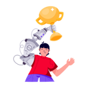 پیش‌نمایش فایل girl-with-robotic-hand-holding-trophy-9139571 از پک ربات