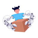 پیش‌نمایش فایل handicapped-girl-with-robotic-arm-9139573 از پک ربات