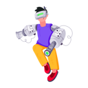 پیش‌نمایش فایل human-robot-with-robotic-arm-9139601 از پک ربات