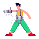 پیش‌نمایش فایل man-with-robotic-arm-9139610 از پک ربات