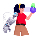 پیش‌نمایش فایل prosthetic-girl-with-robotic-arm-9139606 از پک ربات