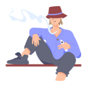 پیش‌نمایش فایل boy-vaping-9264309 از پک فعالیت روزانه