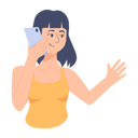 پیش‌نمایش فایل girl-talking-on-smartphone-9264336 از پک فعالیت روزانه