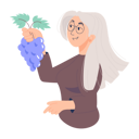پیش‌نمایش فایل old-lady-eating-grapes-9264362 از پک فعالیت روزانه