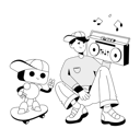 پیش‌نمایش فایل man-with-robot-friend-9309935 از پک ربات