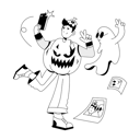 پیش‌نمایش فایل boy-taking-ghost-selfie-9310085 از پک هالووین
