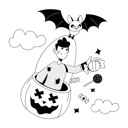 پیش‌نمایش فایل halloween-bat-9310117 از پک هالووین