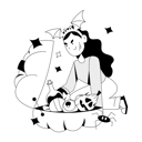 پیش‌نمایش فایل halloween-girl-9310107 از پک هالووین