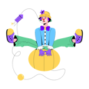 پیش‌نمایش فایل clown-ball-9696301 از پک دلقک