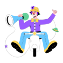 پیش‌نمایش فایل clown-bike-9696317 از پک دلقک