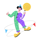 پیش‌نمایش فایل clown-candy-9696325 از پک دلقک