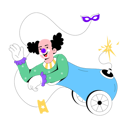 پیش‌نمایش فایل clown-cannon-9696303 از پک دلقک