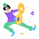 پیش‌نمایش فایل clown-cymbals-9696335 از پک دلقک
